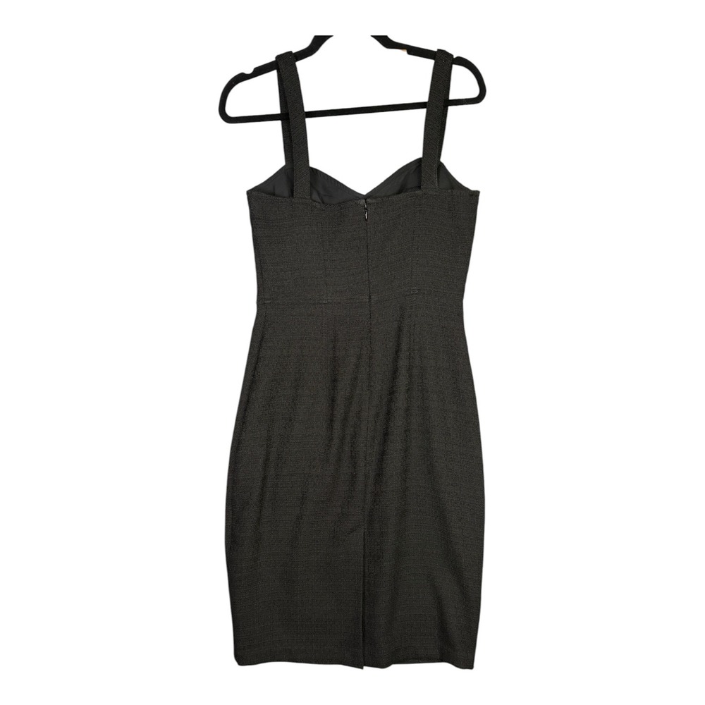 Express Black Textured Tweed Sweetheart Sheath Dress Size 6 Sleeveless Cocktail